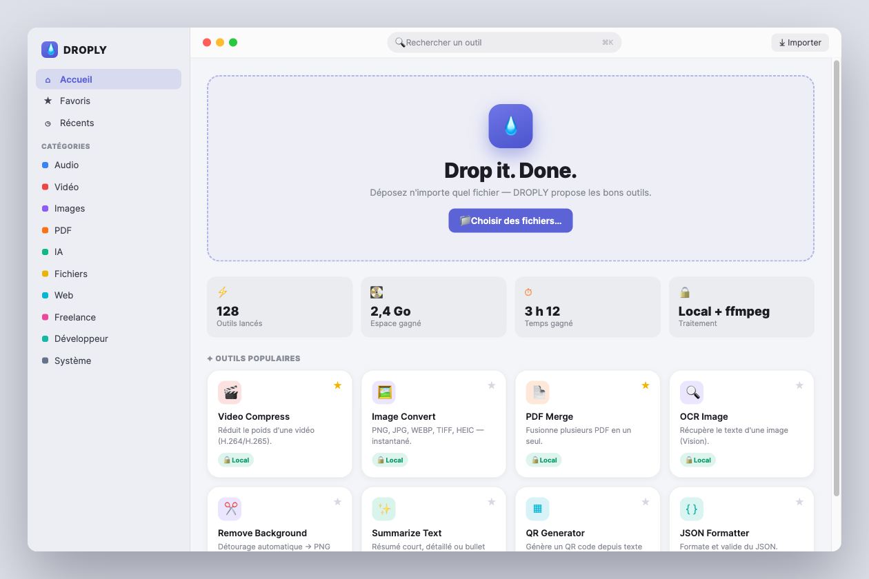 Aperçu de l'app DRAPLY